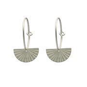 Silver fan earrings